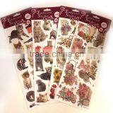 Cat Design Sticker, Lovely Cat Sticker for Decoration, Vivid Animal Decorative Shinny Glitter Sticker thumbnail-6