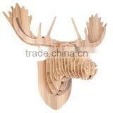 Carved Wooden Deer Head Decoration Wholesale thumbnail-1