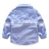 2017 New Design Casual Shirts Oxford Long Sleeve Blouses for 2-8 Years Old Boy thumbnail-5