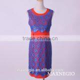Top Violet Color Fashion Summer Ladies Simple Fashion Dress thumbnail-1