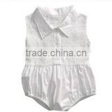 2017 Latest Wholesale Fashion Newborn Girl Rompers 2017 Summer Kid Bodysuit Clothing White Baby Clothes Baby Bubble Romper thumbnail-2