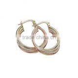 Elegant Brass Micron Finish Gold Plated Hoop Earrings thumbnail-1