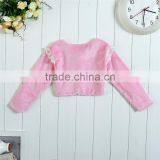 MGOO New Arrival Little Girl Wholesale Autumn Outwear For Dress Pink Fleece Cardigan Fasion Coat 3447 thumbnail-2