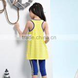 2016 Wholesale Leisure Boutique Customized Stripe Children Clothing Sets for Summer thumbnail-2