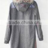 Elegant Girls' Long Coat Black Cashmere Coat for Winter thumbnail-3