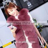 High Quality Winter Fashion Women Real Fox Fur Vest Lady Genuine Leather Fur Coat Warm Vest Fox and Rabbit Fur Overcoat Gilet thumbnail-3