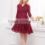Wholesale Maternity Clothes 3/4 Sleeve Knee Lenght Casual Pregnant Women Dresses thumbnail-5