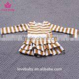 Mustard White Stripy Cardigan And Coffee Polka Trousers Girl Sweet Spring Clothing Sets LBYTZ001-40 thumbnail-2