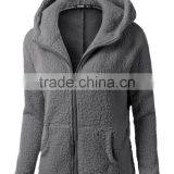 Hot Sale High Quality Super Comfort Custom Zipper up Women's Hoodie Coat thumbnail-5