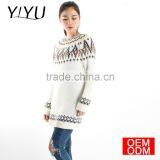 2017 Women Casual Bead Geometric Knit Christmas Sweater Dress thumbnail-1