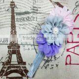 Baby Chiffon Twirl Pleated Ballerina Flower Headband Wholesale thumbnail-5