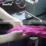 Green/Purple Stripes Wax Waxed Cotton Shoelace thumbnail-5