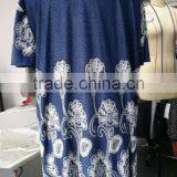 2017 Summer Jeans Blue Color Plus Size Fashion Design Lady Blouse With Button thumbnail-2