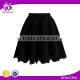 2016 Guangzhou Shandao Supplier Summer High Fashion Hot Selling Casual Short A Line Ruffle Black Cotton Skirt For Women thumbnail-1