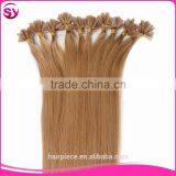 Different Color Fashion Style Pre-bonded Hair 8A Grade Straight Brazilian Virgin Hair U Tip Hair in Extension thumbnail-1