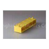 Full Plastic Yellow 90 Degree RJ45 , Ethernet RJ45 Plug 8P8C 1 * 4 Port Without LED Gold Plated thumbnail-1
