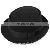 Wool felt hat blank wholesale round short brim porkpie cheap fedora hats for men