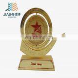 High quality bird shape 24k gold plated metal trophy cup could rotate