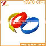 Custom Promotional Silicone Bracelet With Logo Silver Print With Metal Part Can Laser Logo on it thumbnail-3