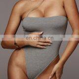 Black Lingerie Cotton One Shoulder Mujer Bodysuits for Women thumbnail-7