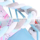 Nursery Cradle Decor Knotted Braided Junior Bed Sleep Safety Padded Plush Cushion /Baby Crib Bumper Plush for Newborn Gift thumbnail-4