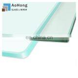 Hebei Tempered Glass Flat Architectural Iso Curved Tempered Glass , Curved Glass for Construction