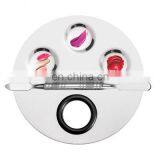 Round Stainless Steel Makeup Nail Art Polish Foundation Eyeshadow Mixing Palette With Spatula thumbnail-2