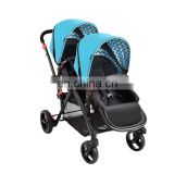 Luxurious Metal Double Pram Foldable Baby Stroller Travel Pushchair/stroller For Twin Carrier Cheap