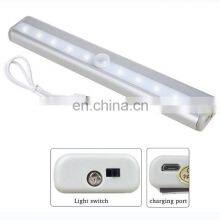 2W USB Charging Rechargeable Motion Sensor Led Wardrobe Rail Light thumbnail-2