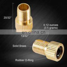 Brass Presta Valve Adapter, Convert Presta to Schrader, French to US, Bike Inflate Converter thumbnail-2