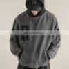 100% Cotton Solid Color Thick Cotton Zipper up Spring Men Sweatshirt Clothing 2021 thumbnail-5