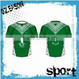 Cool Rugby Jersey Design Green Color OEM Tight Fit Men's Rugby Jersey thumbnail-1