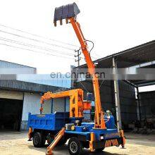HENGWANG Truck Mounted Crane With Excavator Bucket thumbnail-3