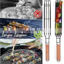 Portable Stainless Steel BBQ Tool Set Grilling Baskets for Fish Chicken and Onion thumbnail-4