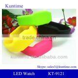 friendly silicone usb flash watch, thin strap,colorful band