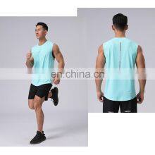 New Fashion Solid Sleeveless Sports Tank Top Custom Men's Basketball Running Training Fitness Gym Vests Shirt thumbnail-4