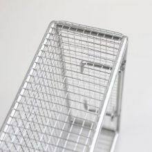 High Quality Wholesales Stainless Steel Woven Mesh Basket With Handle For Goods Storage thumbnail-1