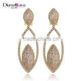 Elegant Big Party Jewelry Bling Deluxe Micro Pave Setting CZ Women Dressed Earrings thumbnail-2