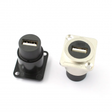 USB 2.0 Socket D-Type Module D Type Panel Mount USB 2.0 Female To Female Data Socket With Cap