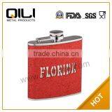 7oz Glitter Wrapped Plastic Hip Flask thumbnail-1