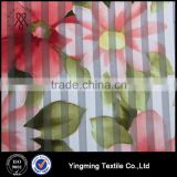 100% Polyester Striped Printed Organza Fabric for Women's Fashion Garments/Wedding/Blouses/Shirts/Skirts