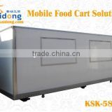 durable and convenient street stainless steel food kiosk cart/snack cart/food trolley for sale