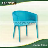 China high quality light blue fabric cushion arm chair for dinning room