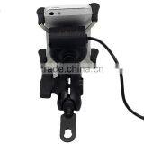 12V Bicycle Motorcycle Phone GPS Stand Holder USB Charger Power Outlet Socket For 3.5-6 Inch Mobile Phone thumbnail-3