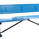 Park Bench, Outdoor Bench, Perforated Bench, 96inch, Blue, Green, etc.