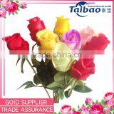 Reasonable Price Beautiful Looking Wholesale Long Stem Colorful PU Rose Bud thumbnail-1