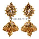 Indian Traditional Kundan Studded Bollywood Style Gold Plated Necklace Sets thumbnail-3