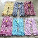 Chevron items!wholesale ruffle pants with cotton ruffles zig zag pattern baby shorts for kids