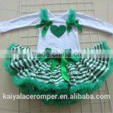 Kids Clothes Four Leaf Cover Print Boutique Long Sleeves Top With Petti Skirt thumbnail-3