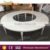 wholesale round moon wedding banquet table , white top dining table                        
                                                                                Supplier's Choice